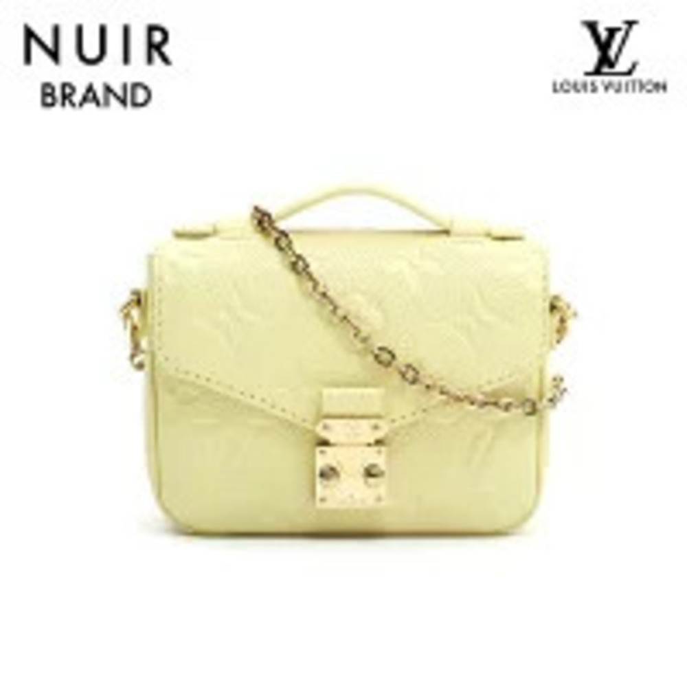 Louis Vuitton metis Clutch Chain Monogram Handbag Yellow